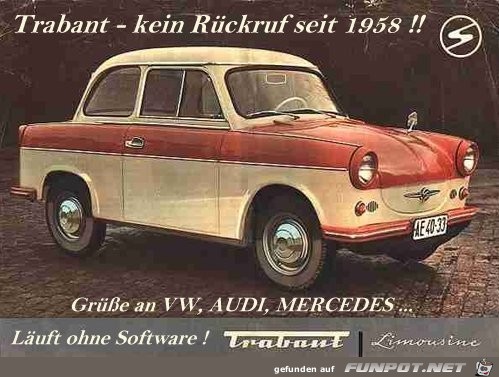 Trabant- kein Rückruf Trabant- kein Rückruf