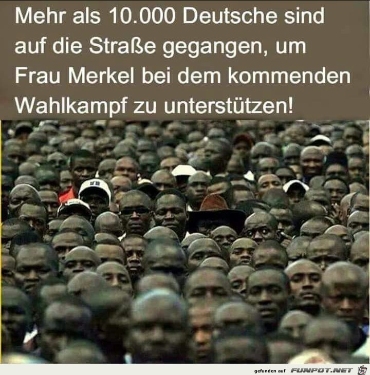 Unterstuetzung fuer Merkel Unterstuetzung fuer Merkel
