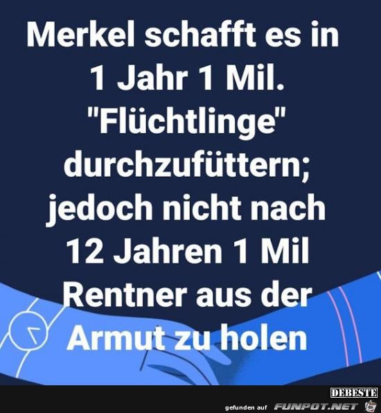 Merkel schafft es.......