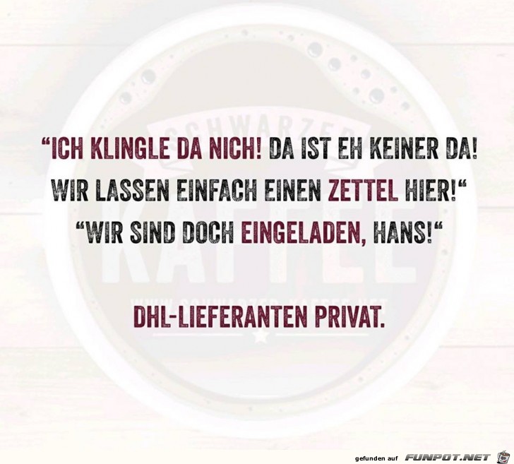 DHL-Lieferant privat DHL-Lieferant privat