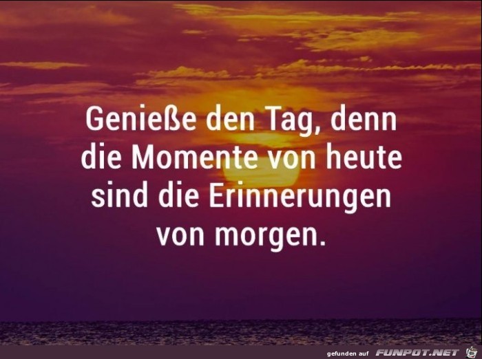 Geniesse den Tag Geniesse den Tag