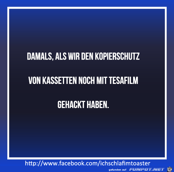 Kopierschutz damals Kopierschutz damals