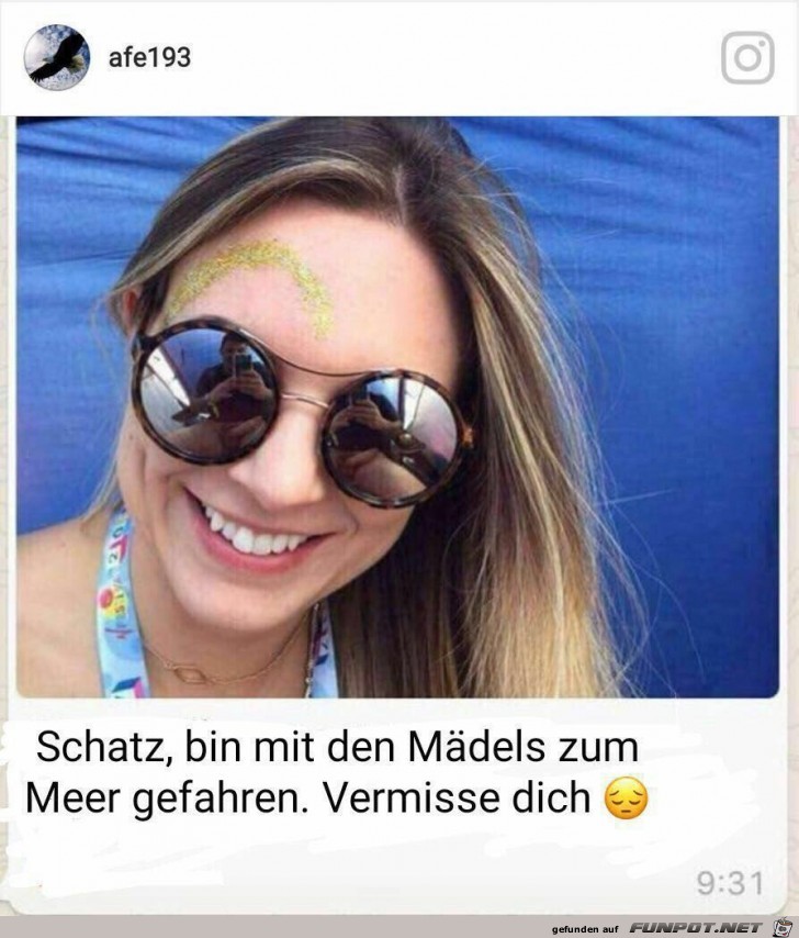 Nicht mit der Spiegelbrille gerechnet