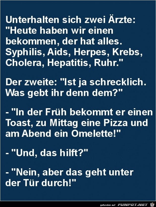 unterhalten sich zwei Ärzte,........ unterhalten sich zwei Ärzte,........