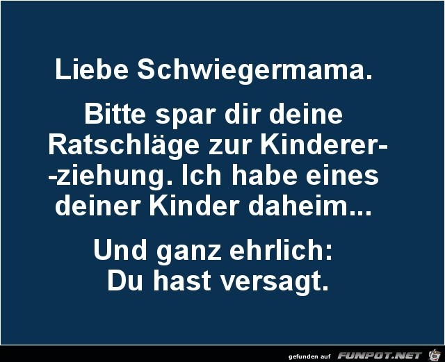 liebe Schwiegermama......... liebe Schwiegermama.........
