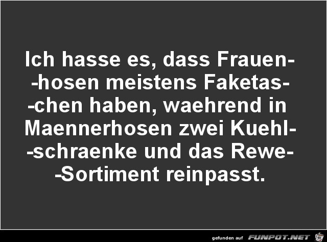 Taschen in Frauenhosen Taschen in Frauenhosen