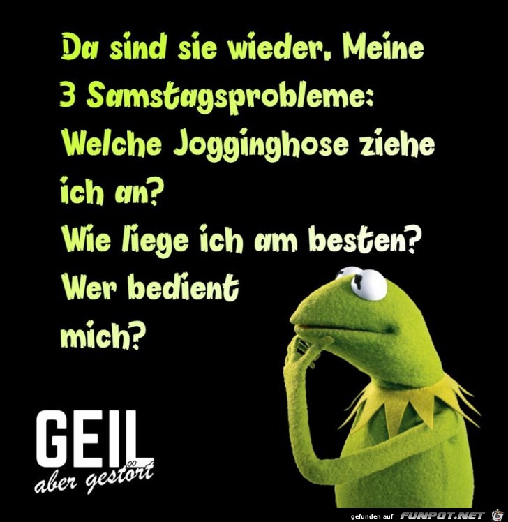 Meine 3 Samstagsprobleme Meine 3 Samstagsprobleme