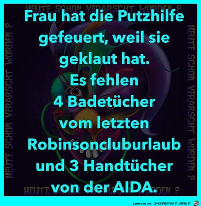 Putzhilfe gefeuert Putzhilfe gefeuert