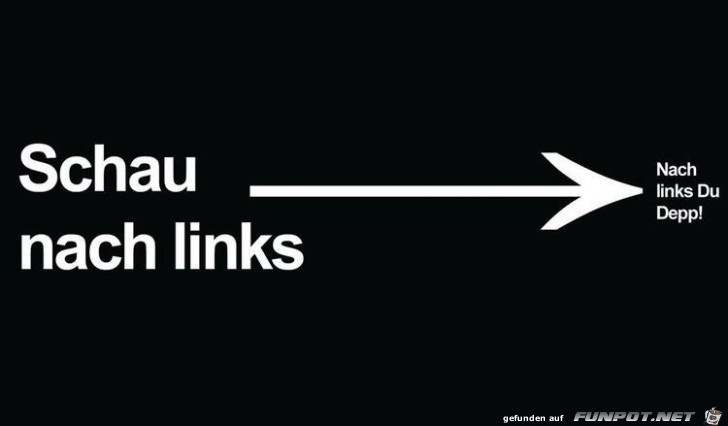 Schau nach links Schau nach links