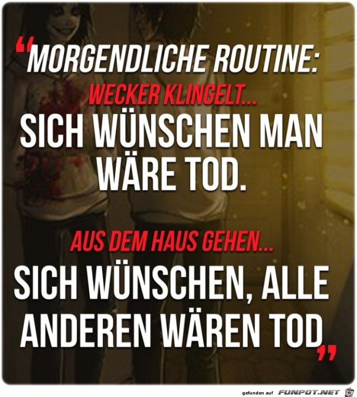 Wecker klingelt.. Wecker klingelt..