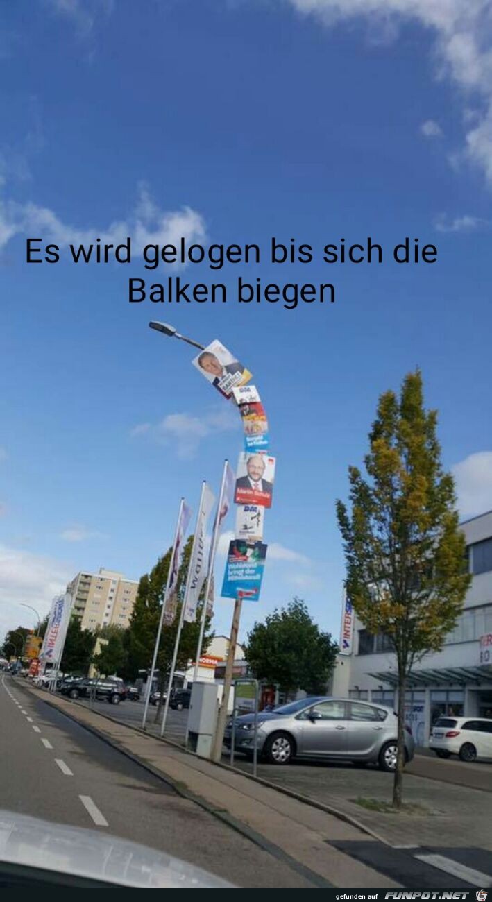 Die Balken biegen sich