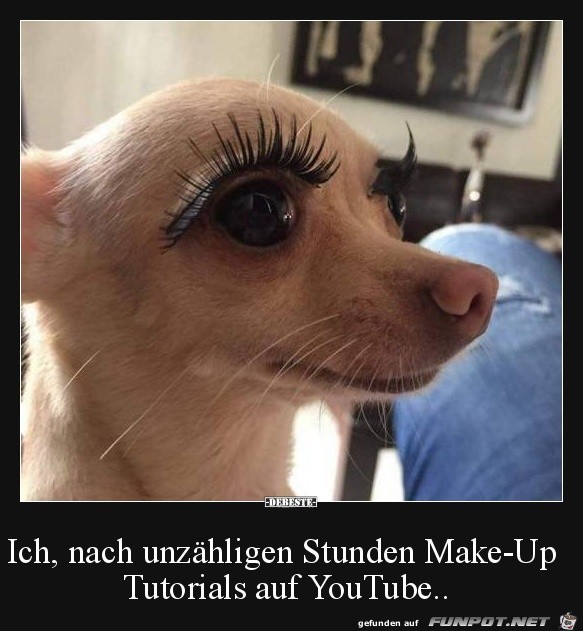 Zu viele Make-up-Tutorials gesehen Zu viele Make-up-Tutorials gesehen