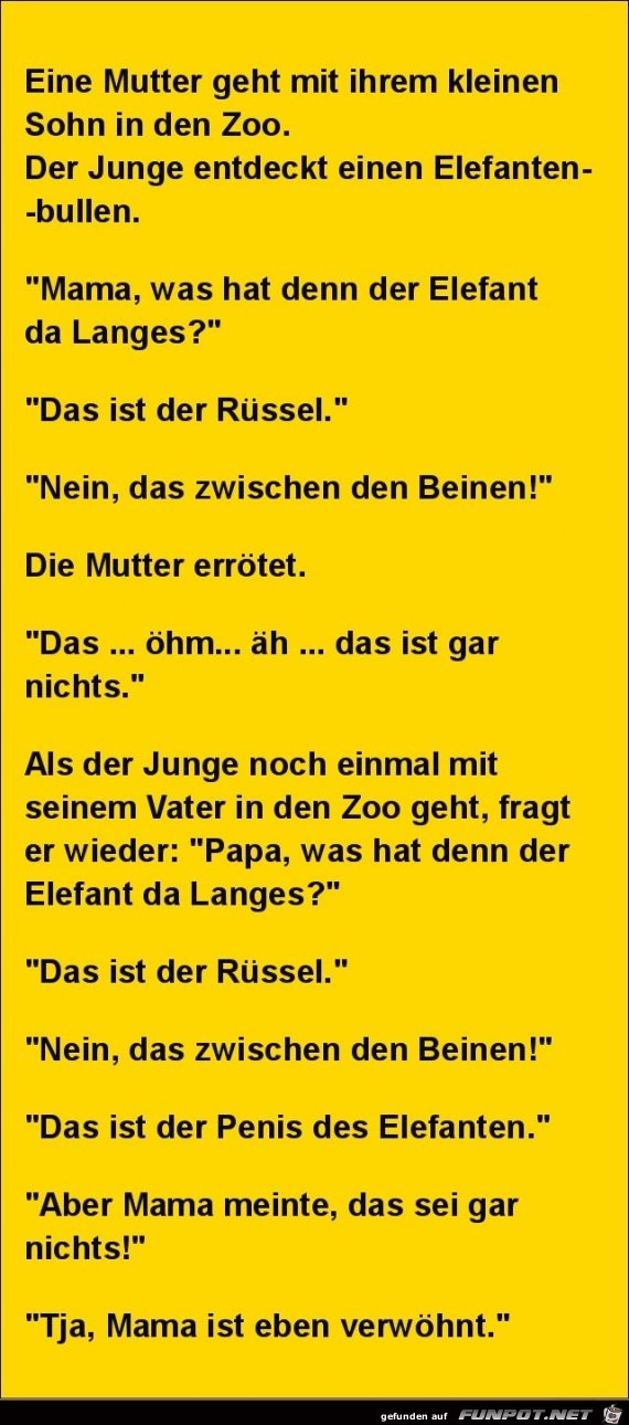 einee Mutter geht mit ihrem kleinen Sohn in den Zoo......