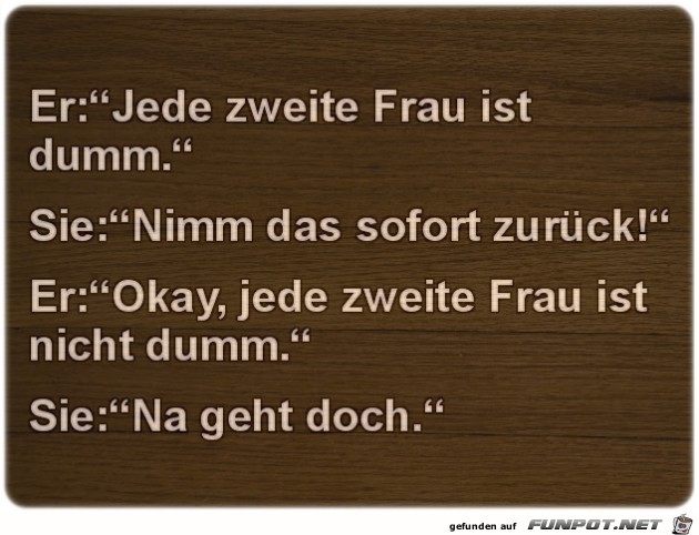 Jede zweite Frau ist...