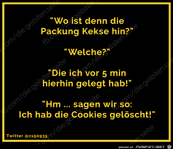 diegeilsten Cookies geloescht