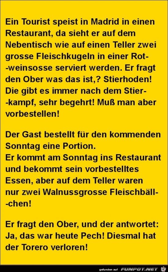 ein Tourist speist in Madrid in einem ........ ein Tourist speist in Madrid in einem ........