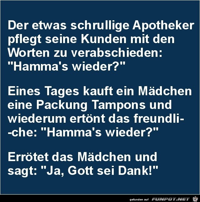 Hamma's wieder ? Hamma's wieder ?