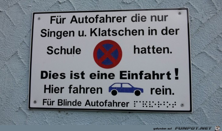 Das ist eine Einfahrt