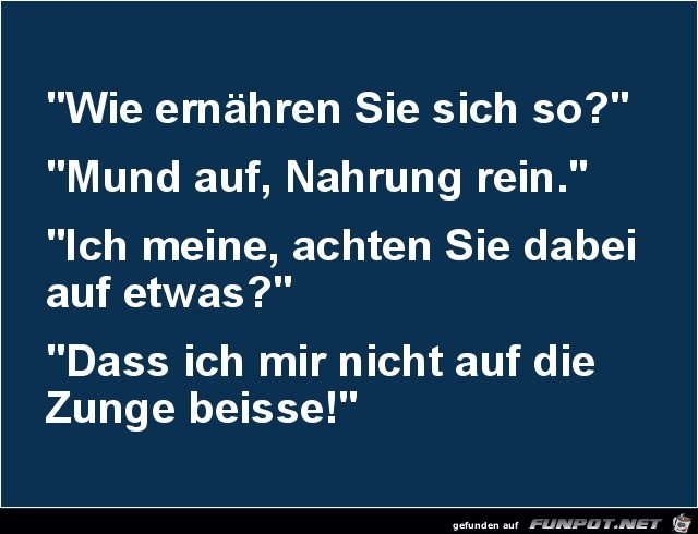 Wie ernährst du dich Wie ernährst du dich