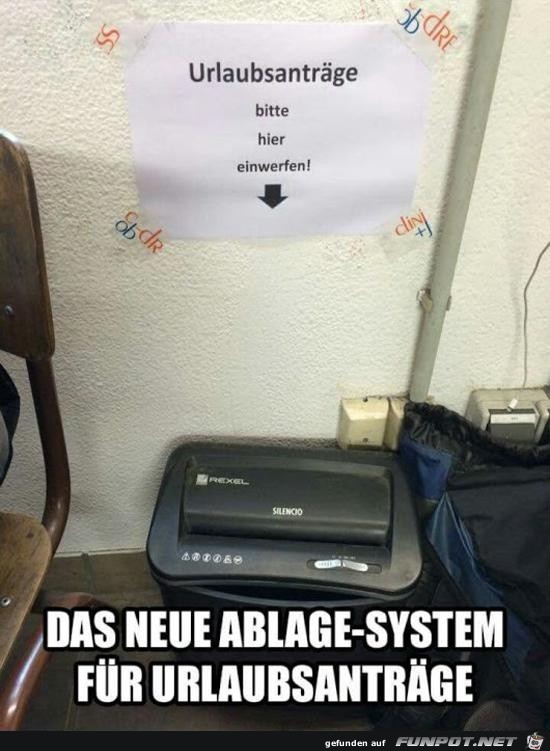 Ablage für Urlaubsanträge Ablage für Urlaubsanträge