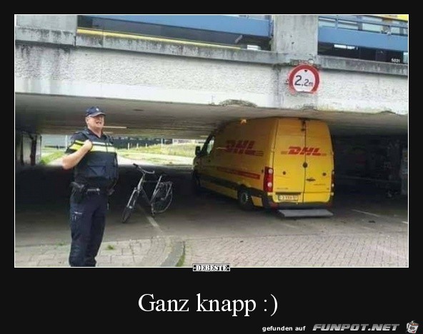 Ziemlich knapp