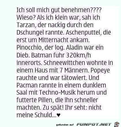 Gut benehmen? Gut benehmen?