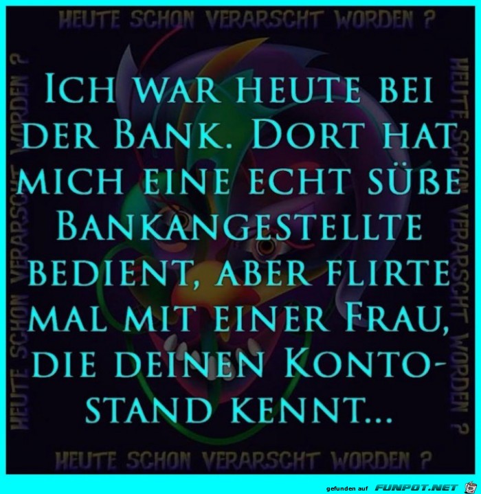 Heute auf der Bank Heute auf der Bank