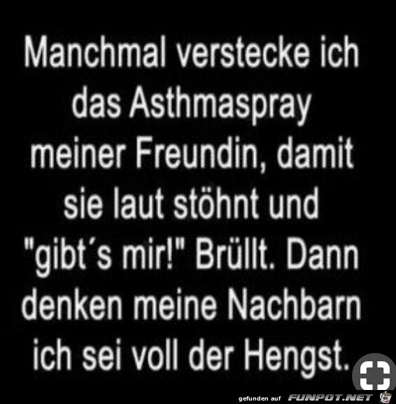 Astmaspray meiner Freundin