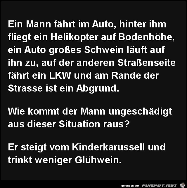 ein Mann fhrt im Auto......