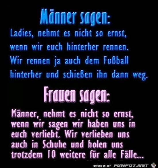 Mnner sagen........