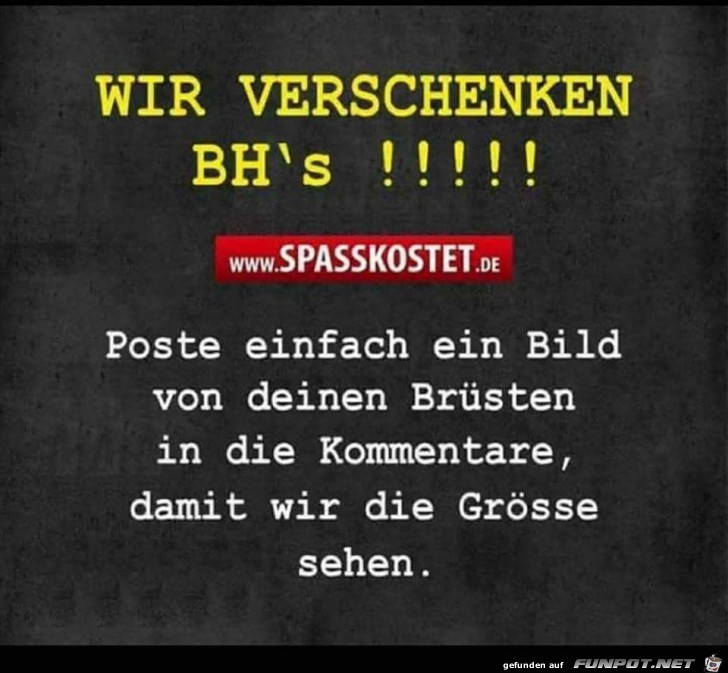 BH zu verschenken BH zu verschenken