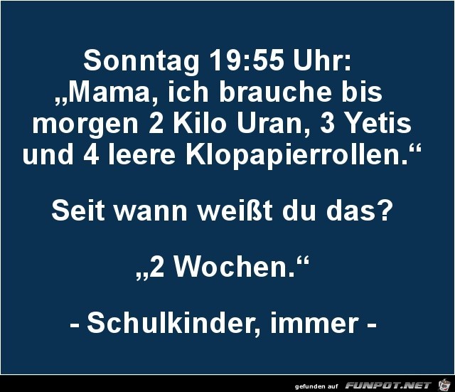 Typisch Schulkind Typisch Schulkind