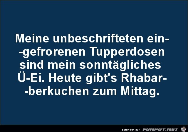 Sonntägliches Ü-Ei Sonntägliches Ü-Ei