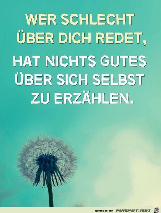 Wer schlecht ber dich redet