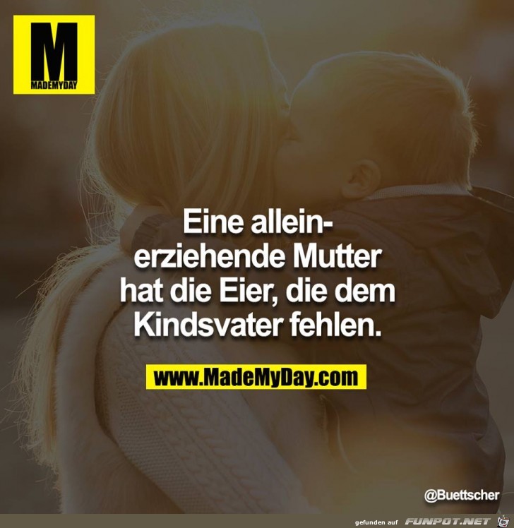 Eine alleinziehende Mutter