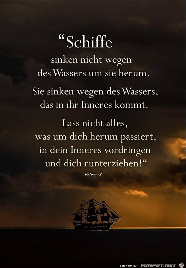 herziger Spruch 'Schiffe'