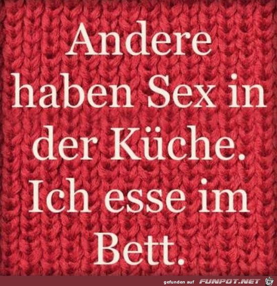 Ich esse im Bett