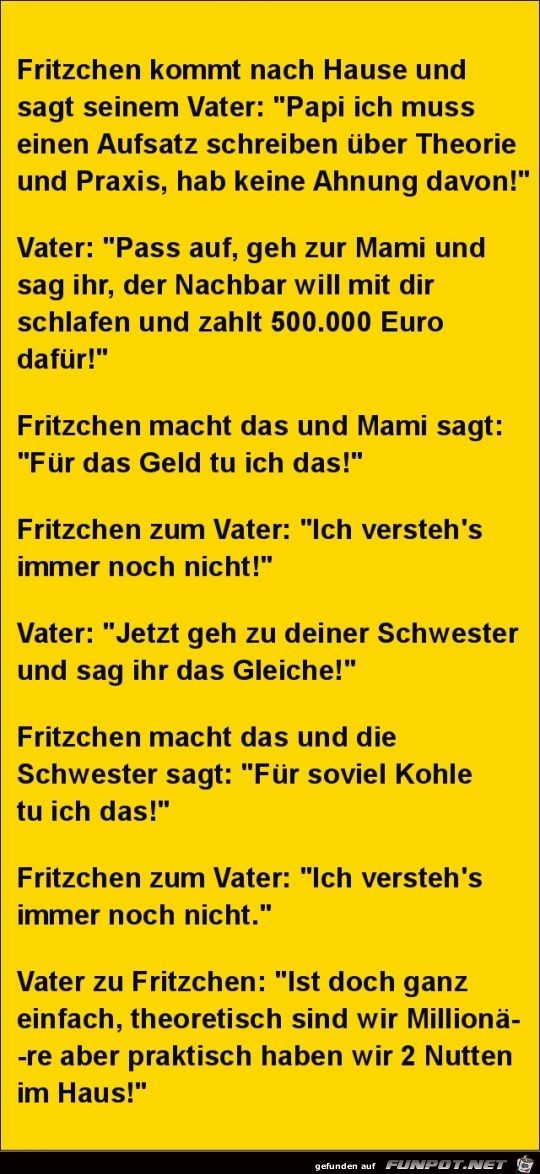 Fritzchen kommt nach Hause....... Fritzchen kommt nach Hause.......