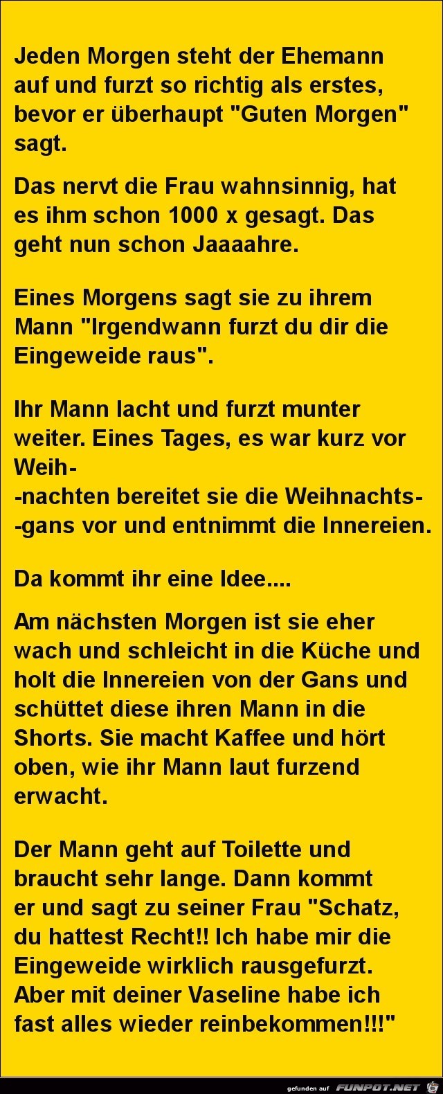 jeden Morgen stehtt der Ehemann auf........ jeden Morgen stehtt der Ehemann auf........