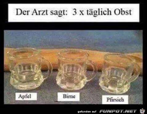 Der Arzt empfiehlt mehr Obst Der Arzt empfiehlt mehr Obst