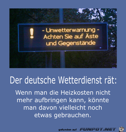 Wetterwarnung Wetterwarnung