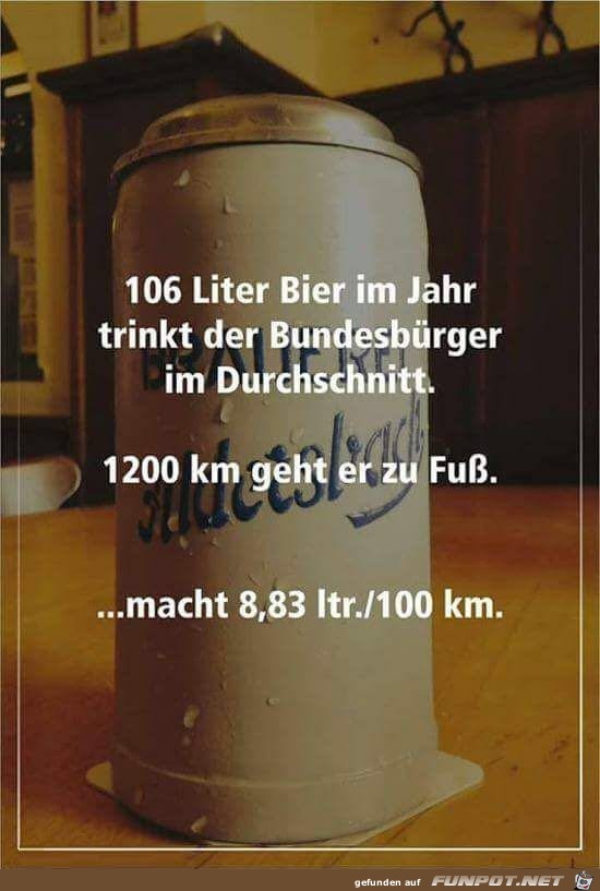 Man soll ja viel trinken