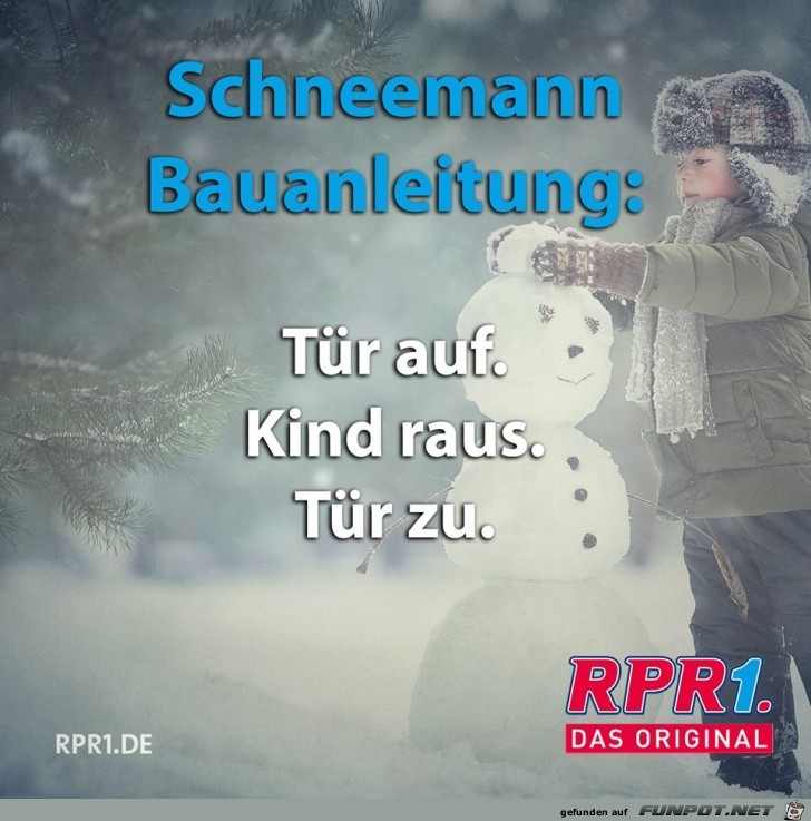 Schneemann-Bauanleitung