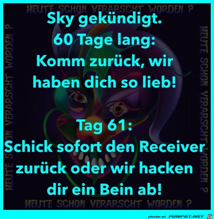 Sky gekündigt Sky gekündigt