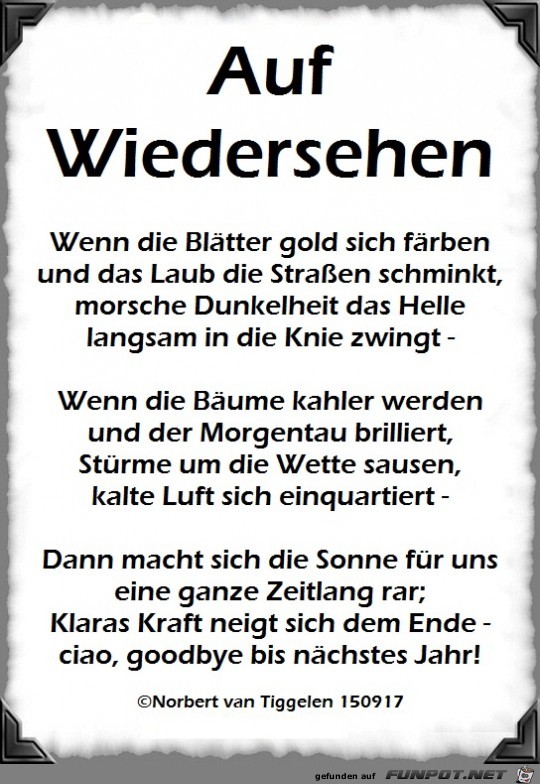 auf wiedersehen 2017 auf wiedersehen 2017