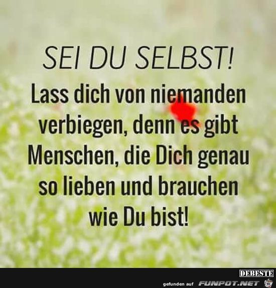 sei du selbst!.......