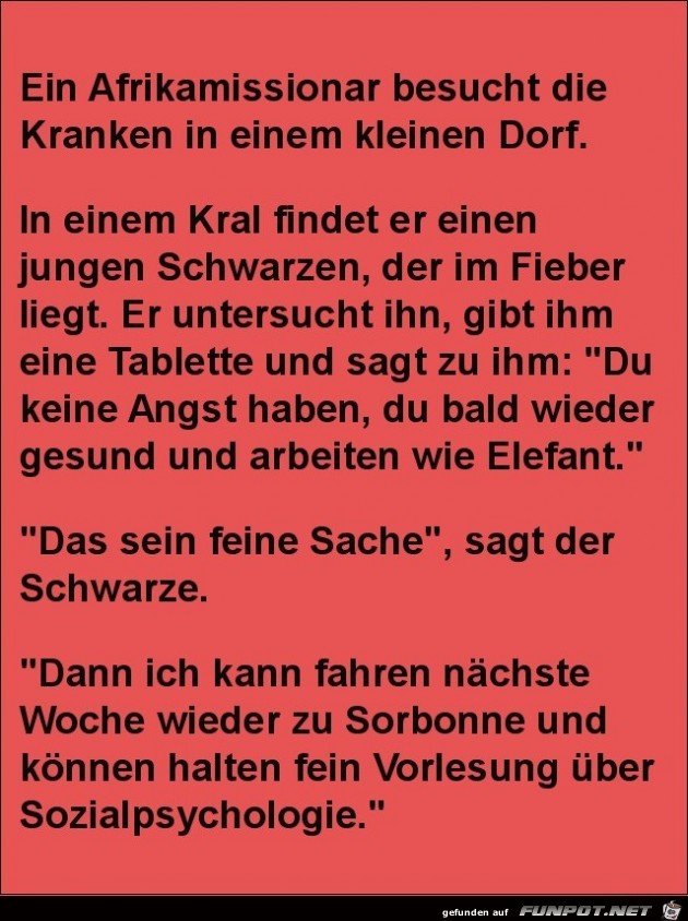 ein Afrikamissionar besucht die Kranken... ein Afrikamissionar besucht die Kranken...
