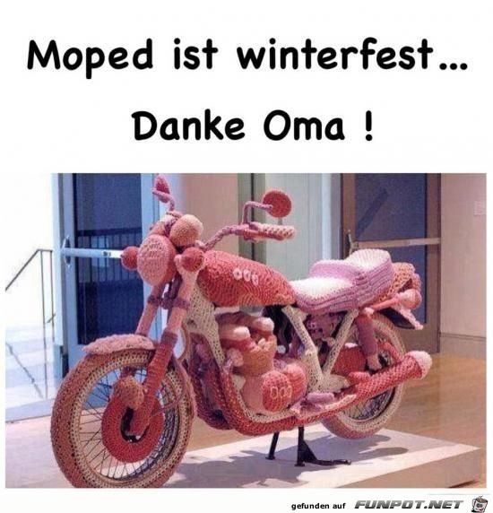 Moped ist winterfest