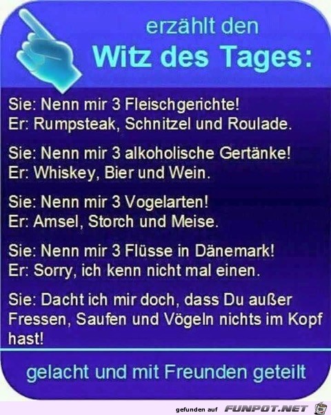 Witz des Tages........