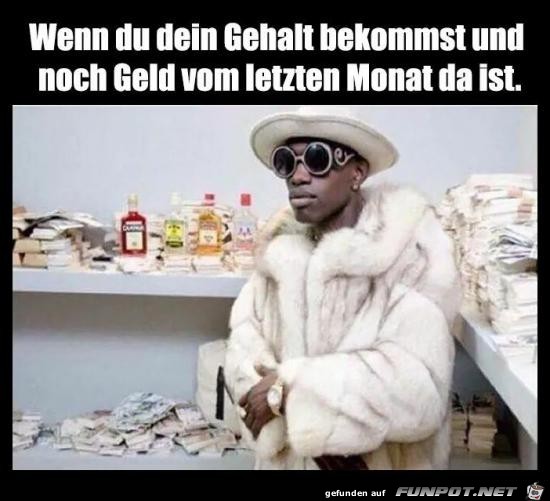 Geld vom letzten Monat